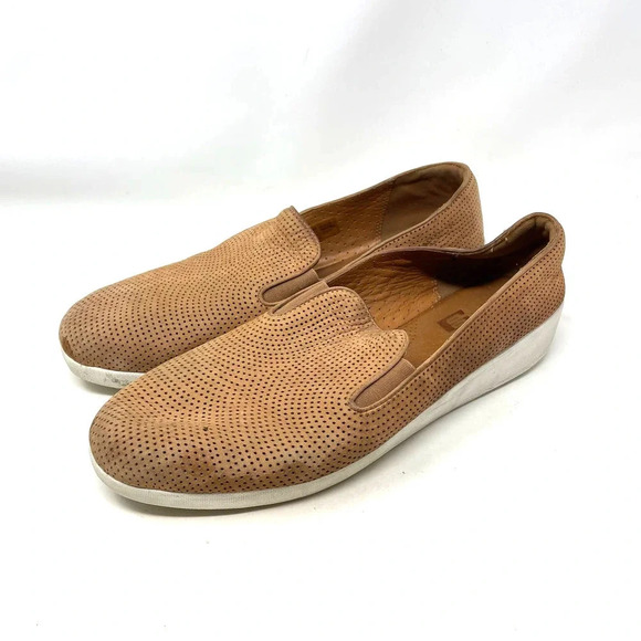 FitFlop Superskate Perforated Leather Tan Loafer‎ Flat Shoes Size US 11 - Picture 4 of 9